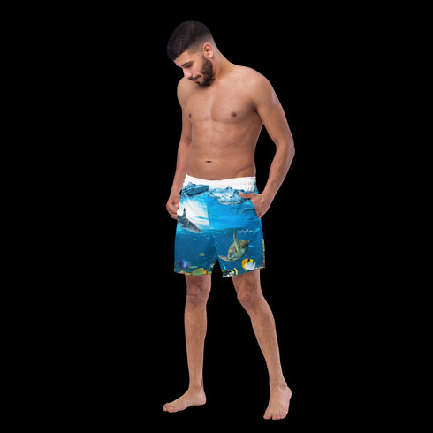 Men's Shark Reef Recycled Swim Trunks UPF 50+